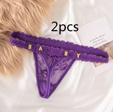 Women's Lace Transparent Rhinestone Letter Shorts - Pretty women dresses