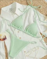 Women's Sexy Small Rib Bikini Tie Bikini Set Two Piece Swimsuit Beach Wear - Pretty women dresses