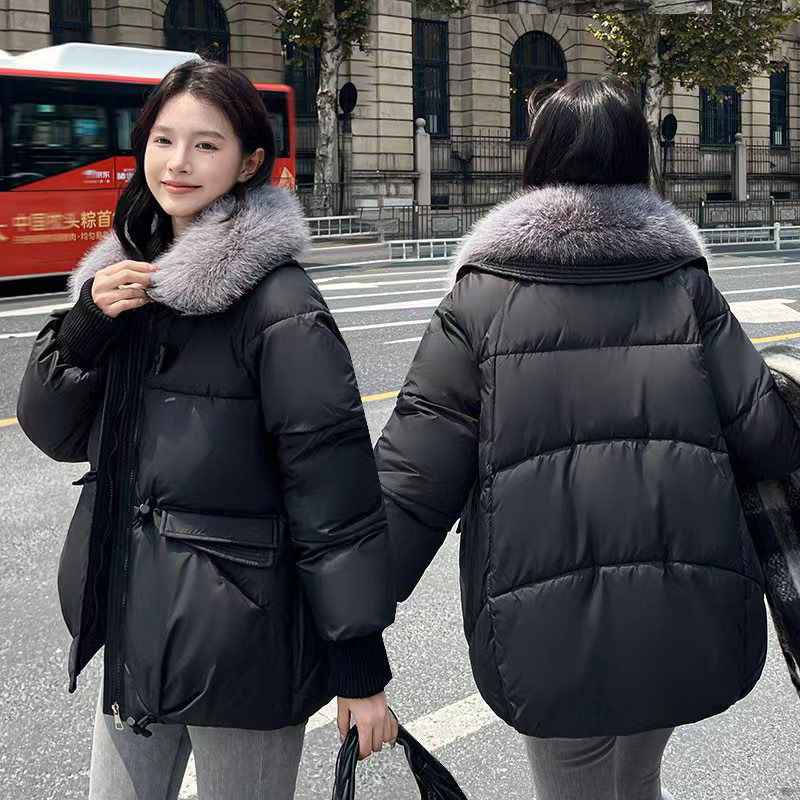 Korean Style Puffer Jacket - Loose Lapel Coat for Trendy Comfort and Versatility