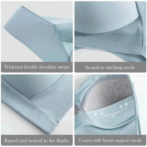 Seamless Push - Up Mesh Patchwork Bralette - Pretty women dresses