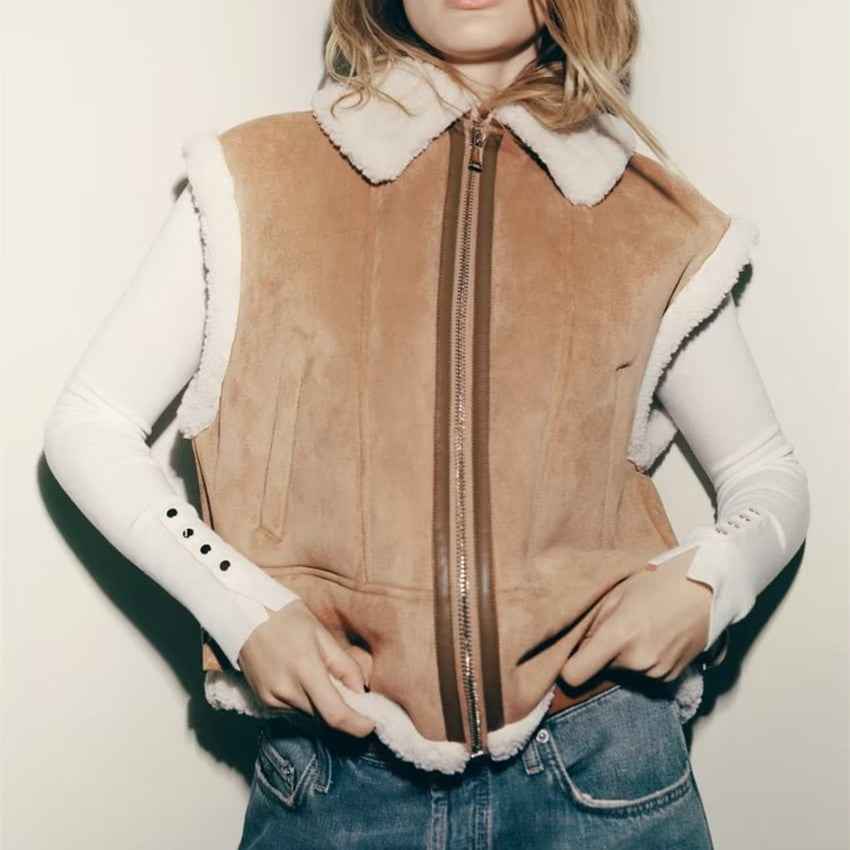 Street Fashion Fur Vest Coat in 3 Colors - Model 9605