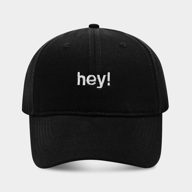 Creative Letters Hey Embroidery Soft Top Peak Cap - Pretty women dresses
