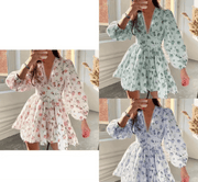 Floral Lace Deep V - Neck Summer Dress - Pretty women dresses