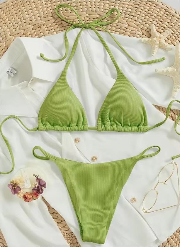 Women's Sexy Small Rib Bikini Tie Bikini Set Two Piece Swimsuit Beach Wear - Pretty women dresses