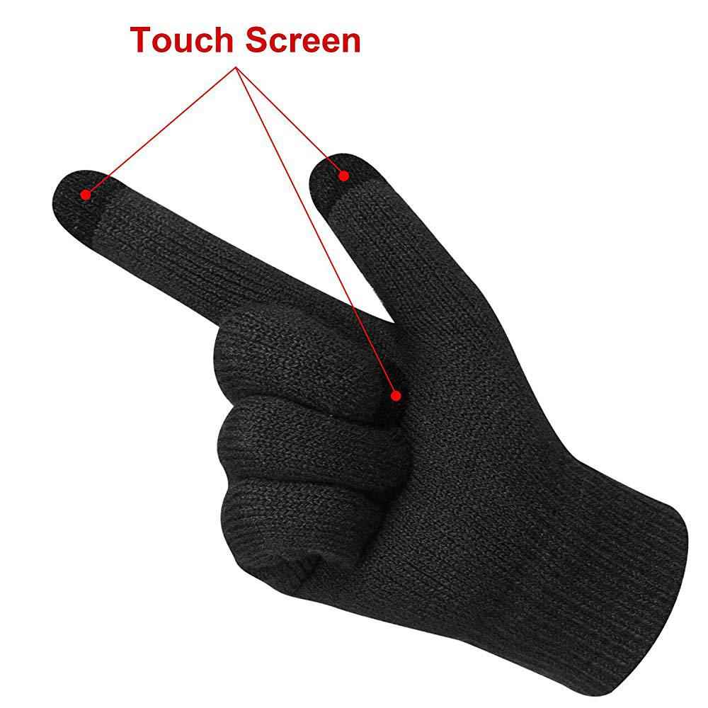 Men's 3-Piece Winter Set - Beanie Hat, Neck Warmer & Touch Screen Gloves