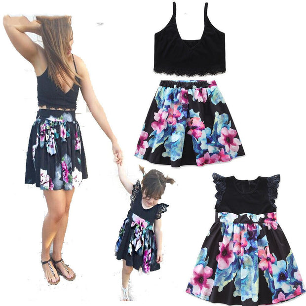 Fashion Printing Mother's Dress, Mother's Suit, Girl's Dress - Pretty women dresses