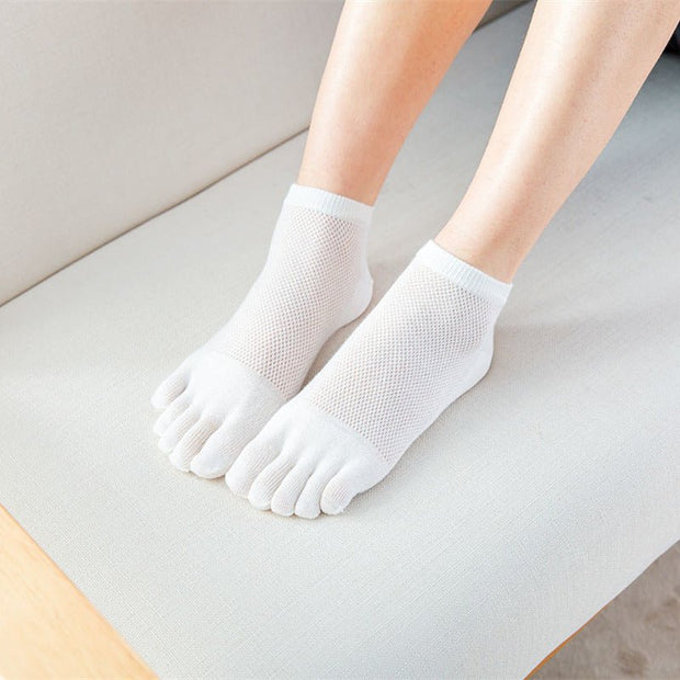 Women's Thin Summer Pure Cotton Toe Socks Plain Toe Socks - Pretty women dresses