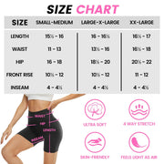 Size chart for leggings showing measurements for small-medium, large-x-large, and xx-large sizes.