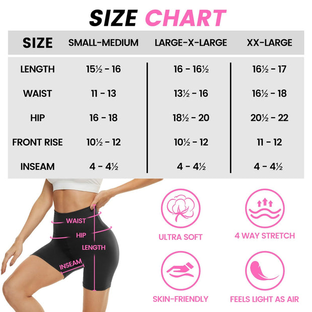 Size chart for leggings showing measurements for small-medium, large-x-large, and xx-large sizes.