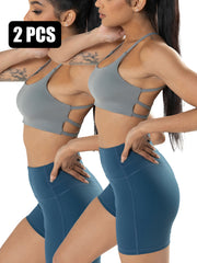 2 Pack Strappy Sports Bras For Women - Criss Cross Back Sexy Wireless Padded Yoga Bra Cute Workout - Pretty women dresses