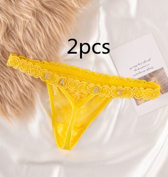 Women's Lace Transparent Rhinestone Letter Shorts - Pretty women dresses