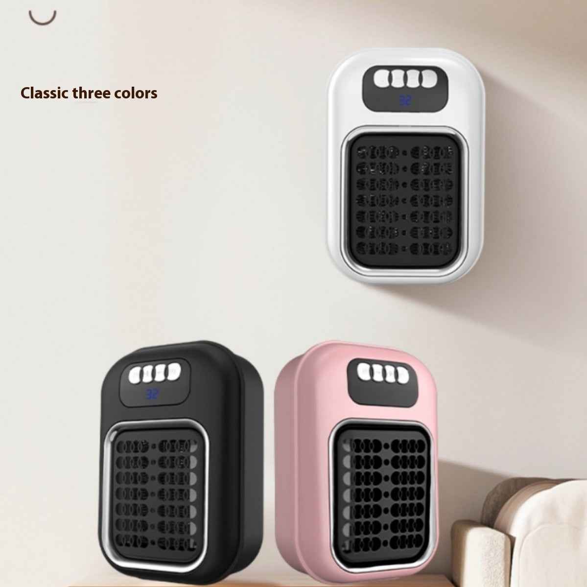 Wall Mounted Electric Heater with Remote Control and Adjustable Silent Thermostat for Home, Office, and Bathroom Winter Use