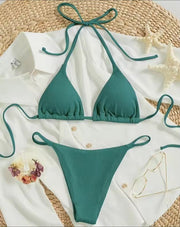 Women's Sexy Small Rib Bikini Tie Bikini Set Two Piece Swimsuit Beach Wear - Pretty women dresses