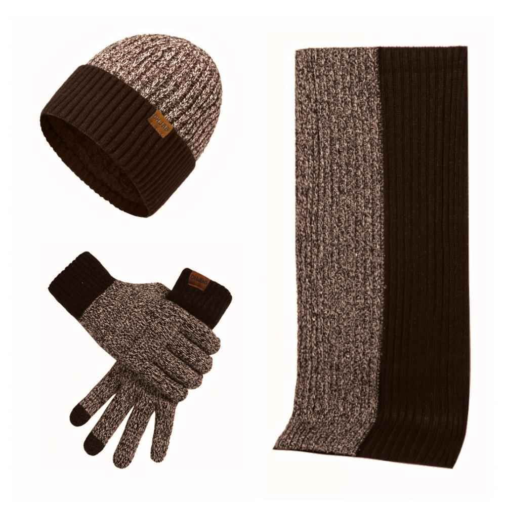 3-Piece Winter Accessories Set - Beanie Hat, Scarf & Touch Screen Gloves