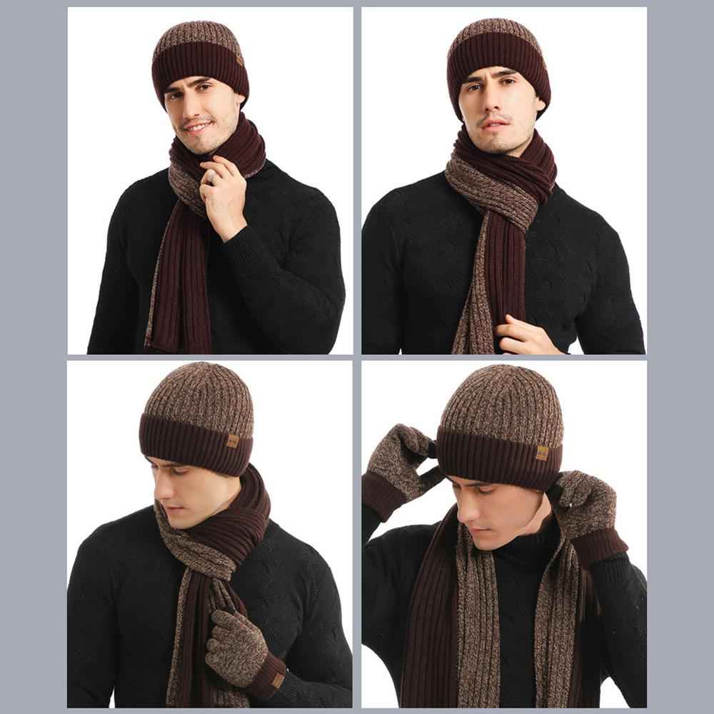 3-Piece Winter Accessories Set - Beanie Hat, Scarf & Touch Screen Gloves