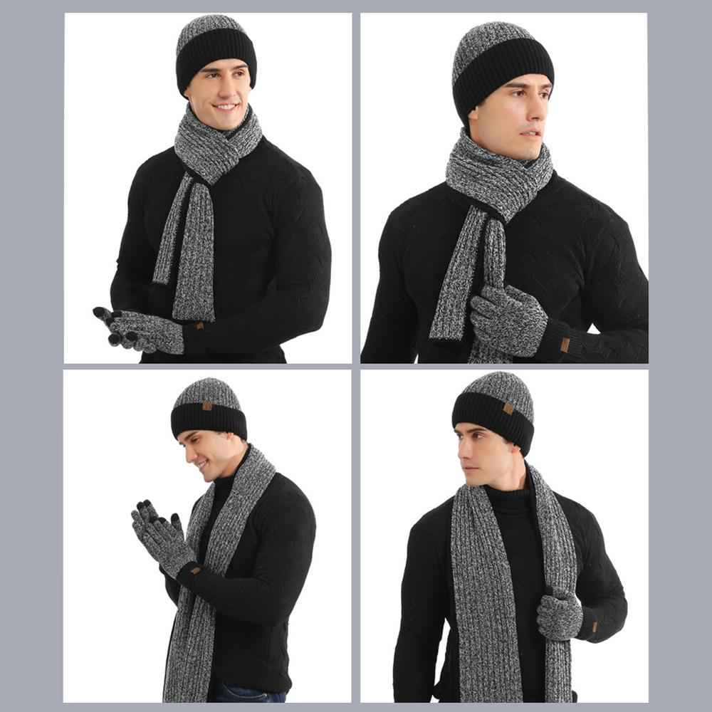 3-Piece Winter Accessories Set - Beanie Hat, Scarf & Touch Screen Gloves