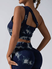 Seamless One Shoulder Sports Bra Scrunch Butt Lifting Leggings Gym Outfits Tracksuits - Pretty women dresses
