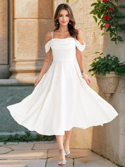 Women's Sexy Pleated Sling Slim Temperament Dress - Pretty women dresses