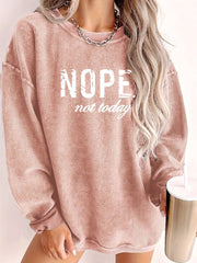 European American Fashion Floral Print Loose Version Long Sleeve T-shirt - Pretty women dresses
