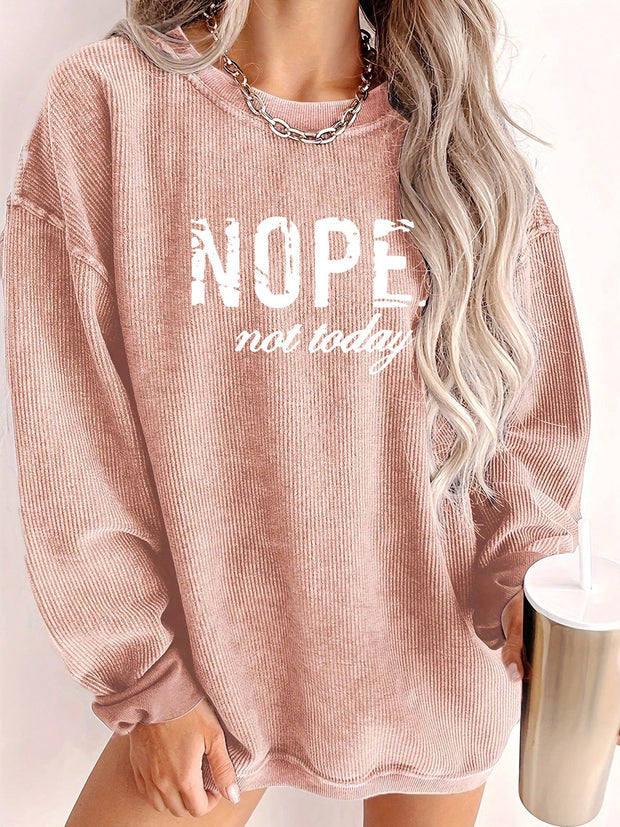 European American Fashion Floral Print Loose Version Long Sleeve T-shirt - Pretty women dresses