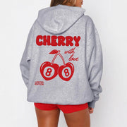 European And American Leisure Style Hooded Letter - print Long Sleeve - Pretty women dresses