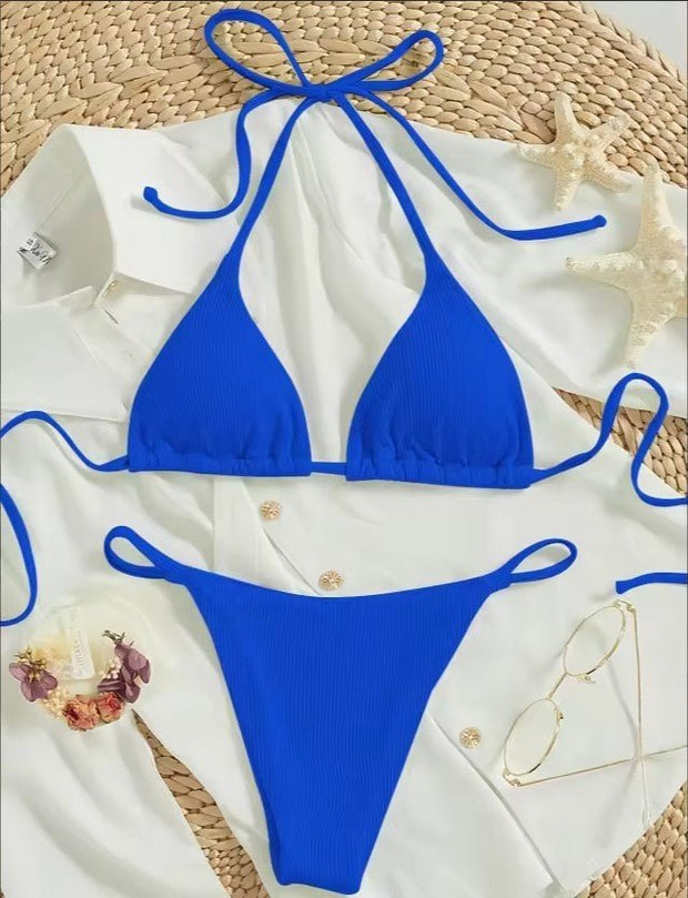 Women's Sexy Small Rib Bikini Tie Bikini Set Two Piece Swimsuit Beach Wear - Pretty women dresses
