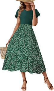 Floral Print Summer Maxi Dress - Dokotoo - Pretty women dresses