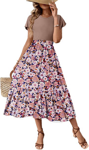 Floral Print Summer Maxi Dress - Dokotoo - Pretty women dresses