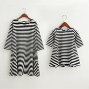 Family Clothing Matching Mother And Daughter Clothes Striped Dresses - Pretty women dresses