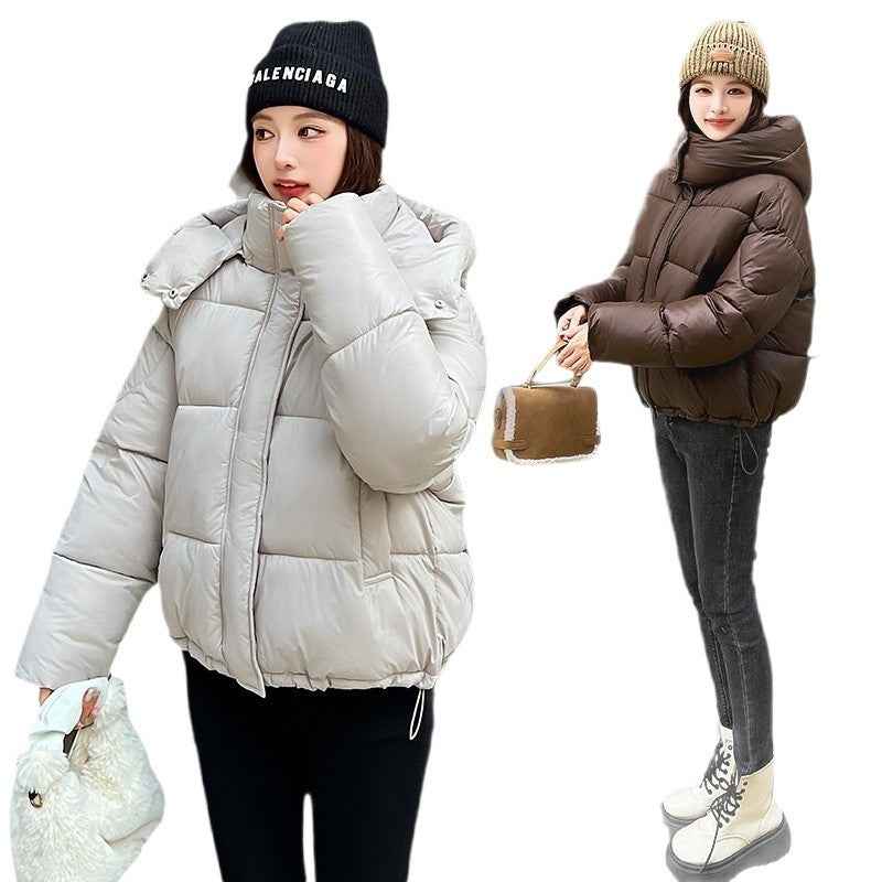 Elegant Fluffy Hooded Puffer Jacket Coat for Warm Commute
