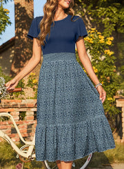 Floral Print Summer Maxi Dress - Dokotoo - Pretty women dresses