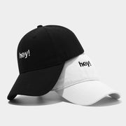 Creative Letters Hey Embroidery Soft Top Peak Cap - Pretty women dresses