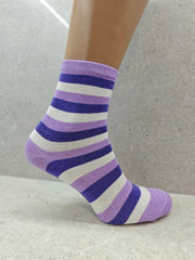Pack Of 6 12 24 Pairs Womens Colourful Striped Socks - Pretty women dresses