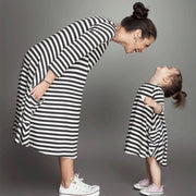 Family Clothing Matching Mother And Daughter Clothes Striped Dresses - Pretty women dresses