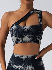 Seamless One Shoulder Sports Bra Scrunch Butt Lifting Leggings Gym Outfits Tracksuits - Pretty women dresses