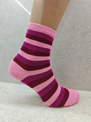 Pack Of 6 12 24 Pairs Womens Colourful Striped Socks - Pretty women dresses