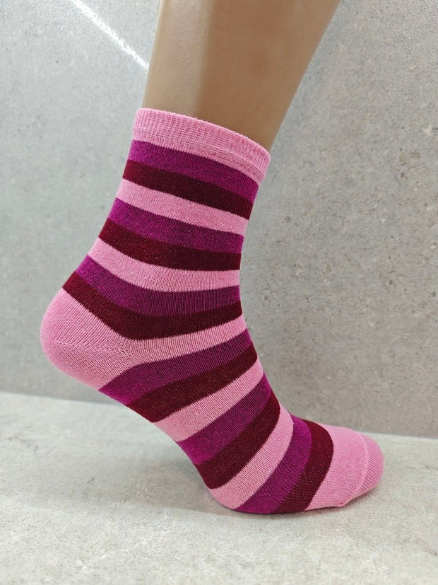 Pack Of 6 12 24 Pairs Womens Colourful Striped Socks - Pretty women dresses