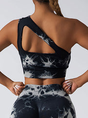 Seamless One Shoulder Sports Bra Scrunch Butt Lifting Leggings Gym Outfits Tracksuits - Pretty women dresses