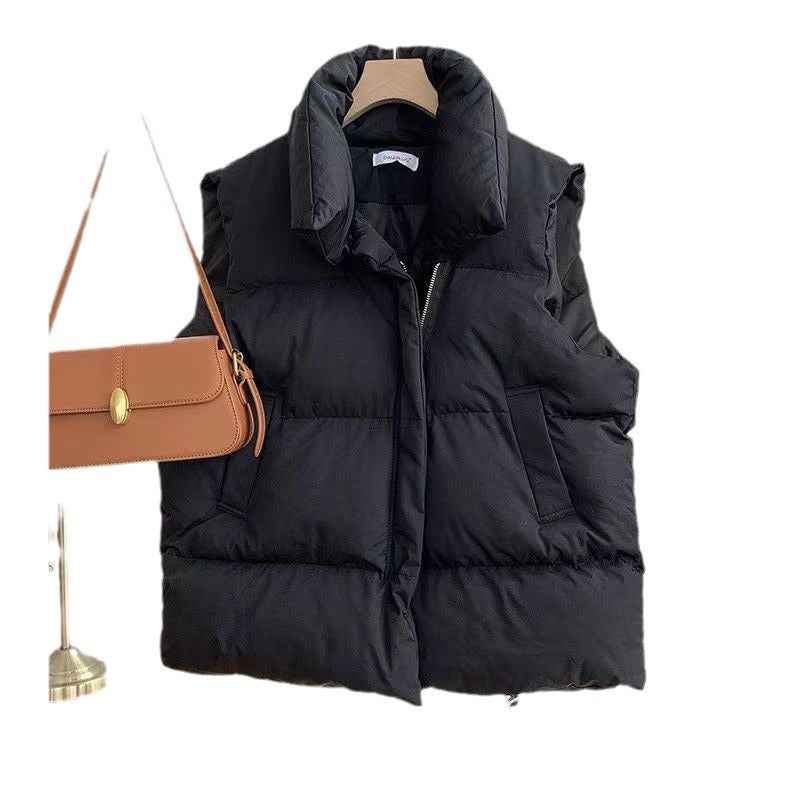 Autumn and Winter Women's Short Down Vest - Versatile Jacket Trend