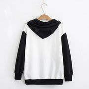 Spring Ladies Long Sleeve Cat Sweatshirt Womens Casual Kitty Cat Print Pocket Thin Hoodie Blouse Top Shirt худи женское платье - Pretty women dresses