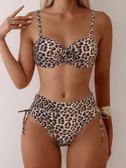 Printed Split Strap Bikini High Waist European And American - Pretty women dresses