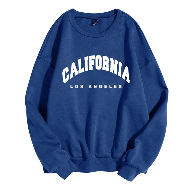 Womens Hoodies Long Sleeve Graphic California Letters Print - Pretty women dresses