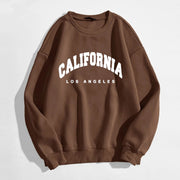 Womens Hoodies Long Sleeve Graphic California Letters Print - Pretty women dresses