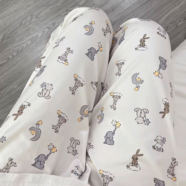 Cartoon Japanese Pajama Pants Student Female Anti - mosquito Cute Dormitory Leisure - Pretty women dresses