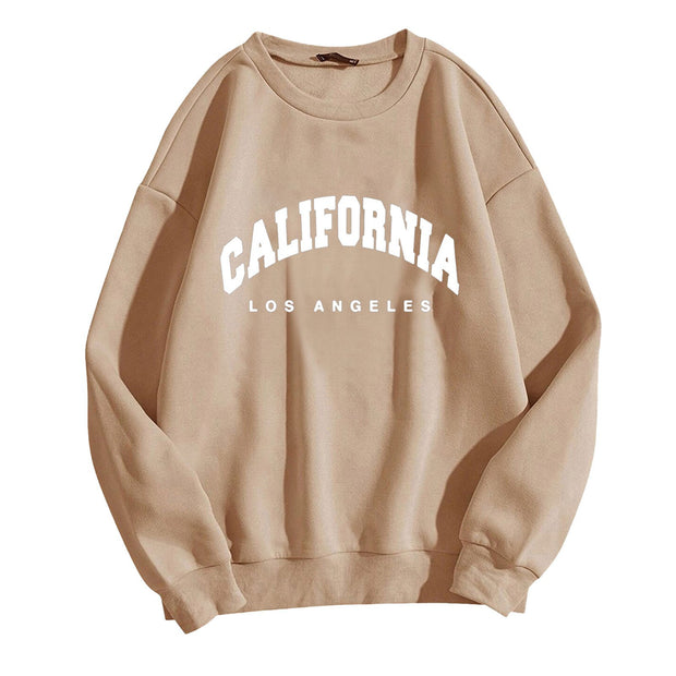 Womens Hoodies Long Sleeve Graphic California Letters Print - Pretty women dresses