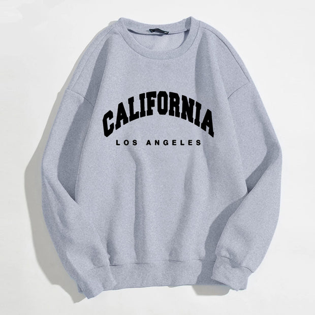 Womens Hoodies Long Sleeve Graphic California Letters Print - Pretty women dresses