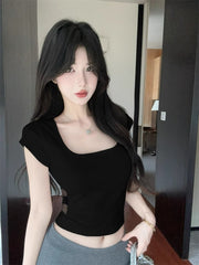 Summer Sexy Lace Stitching Backless Slim Fit All-matching