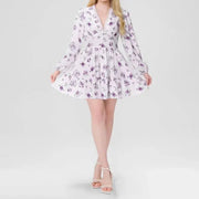 Floral Lace Deep V - Neck Summer Dress - Pretty women dresses