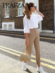 Chic High Waist Pencil Pants for Women - Pretty women dresses
