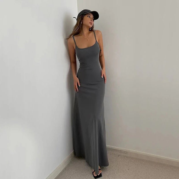 Elegant Summer Bodycon Dress - Spaghetti Strap - Pretty women dresses